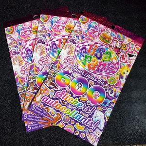 Lisa Frank Sitcker Book 600 Stickers 5 Sheets Rainbow Stickers 90s nostalgia